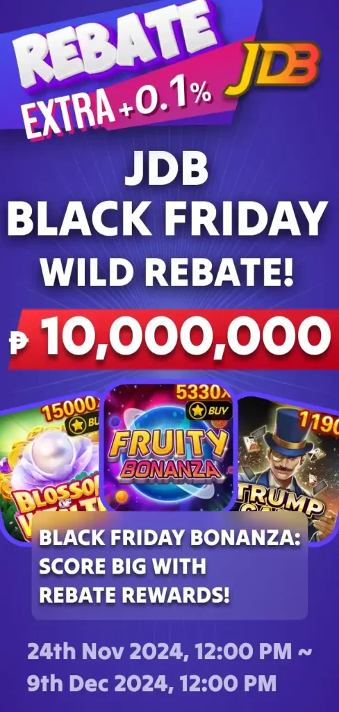 JDB Black Friday Wild Rebate at MWCASH.BET